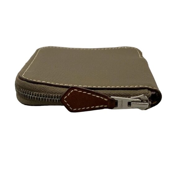 Auth HERMES Azap Compact Mini Silkin - Etoupe Veau Epsom D Coin Case - Picture 8 of 11